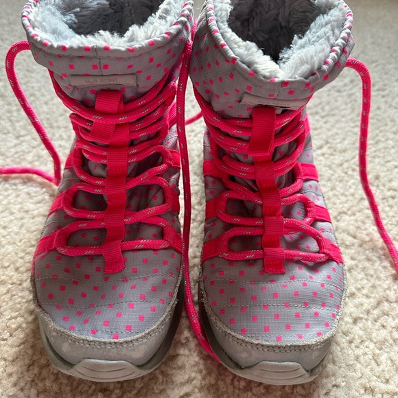 Nike Roshe Run Hi Girls Sneaker Boot Flash grey and pink size 4Y - Picture 2 of 7